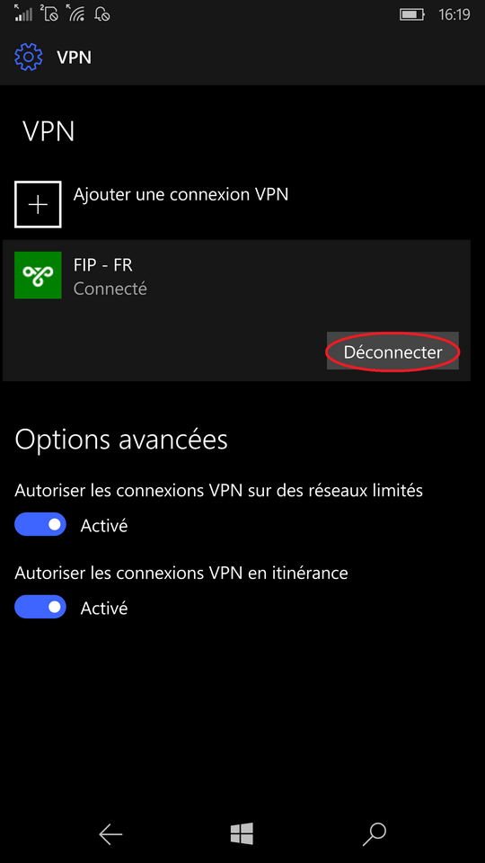 Choississez votre connexion VPN